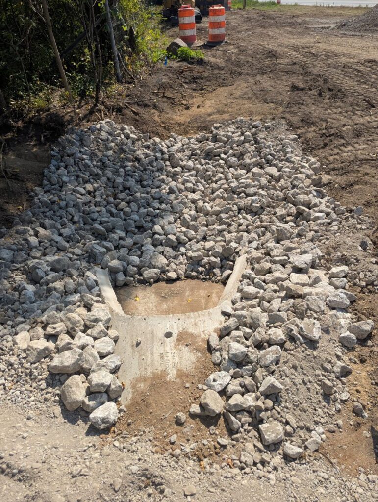 7 Mile Non-Motorized Entrance construction