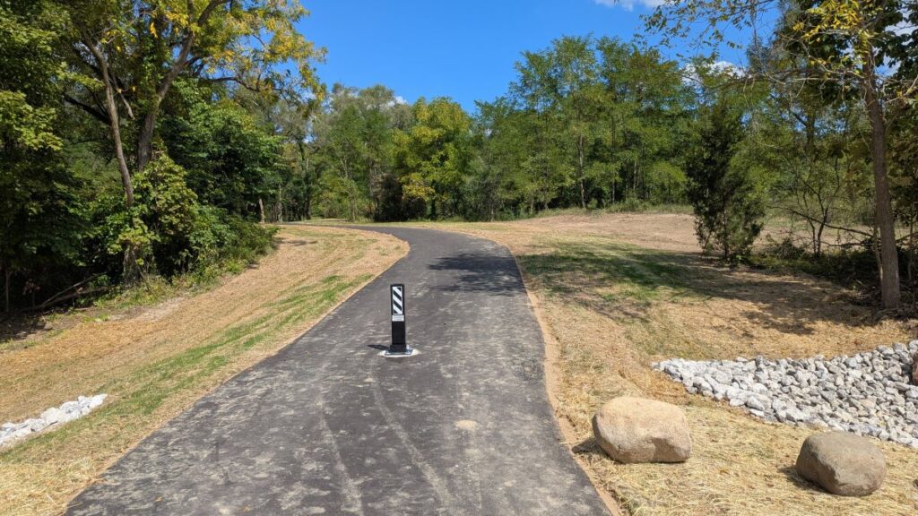 7 Mile Non-Motorized Entrance - grass is growing in.