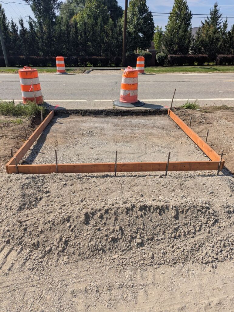 7 Mile Non-Motorized Entrance construction