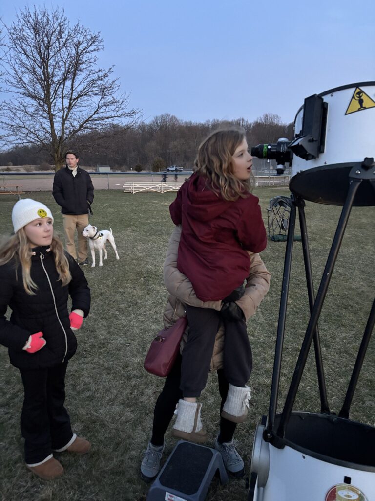 Maybury Star-Gazing event, being wowed by the moon